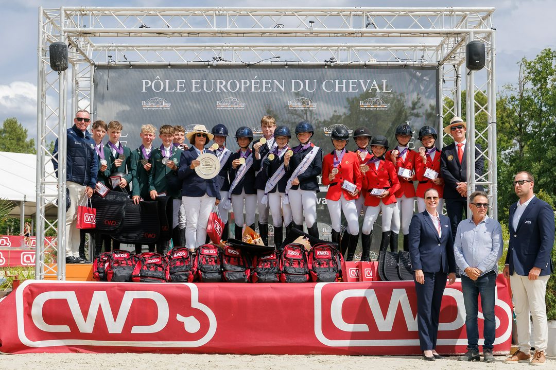 Great Britain wins gold, Ireland takes silver and Belgium bronze at the 2026 Pony European Showjumping Championships in Le Mans, France.

